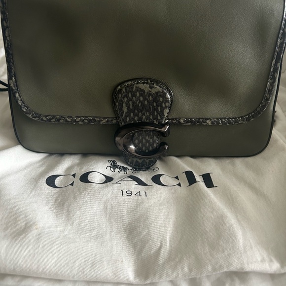 Soft Tabby Snake-Trim Leather Shoulder Bag - Picture 16 of 16